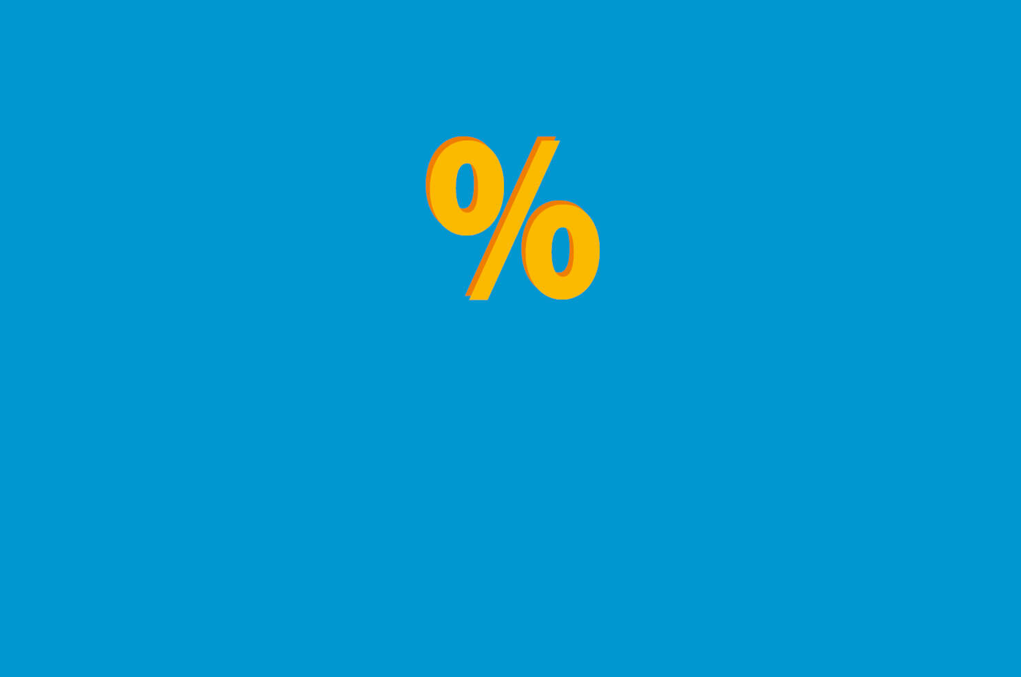 Prozentsymbol als Sinnbild für die Mehrwertsteuersenkung